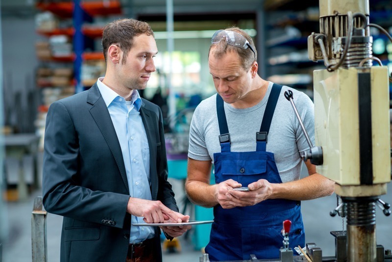 Eine Unterweisung am Arbeitsplatz